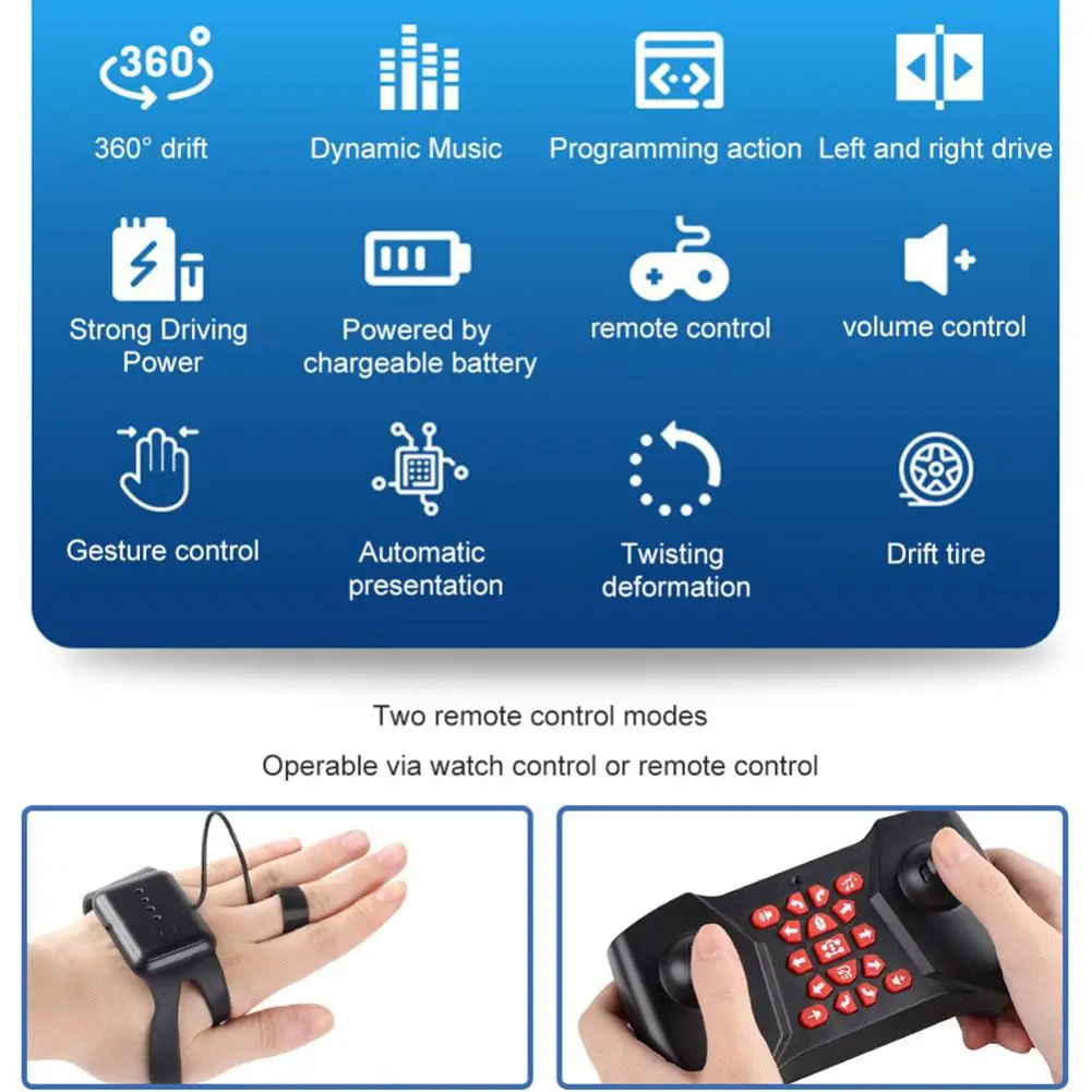 Kuulee Remote Control Stunt Car Gesture Induction Twisting Off-Road Vehicle Light Music Drift Dancing Side Driving Toy Gift Kids
Kuulee Remote Control Stunt Car Gesture Induction Twisting Off-Road Vehicle Light Music Drift Dancing Side Driving Toy Gift Kids