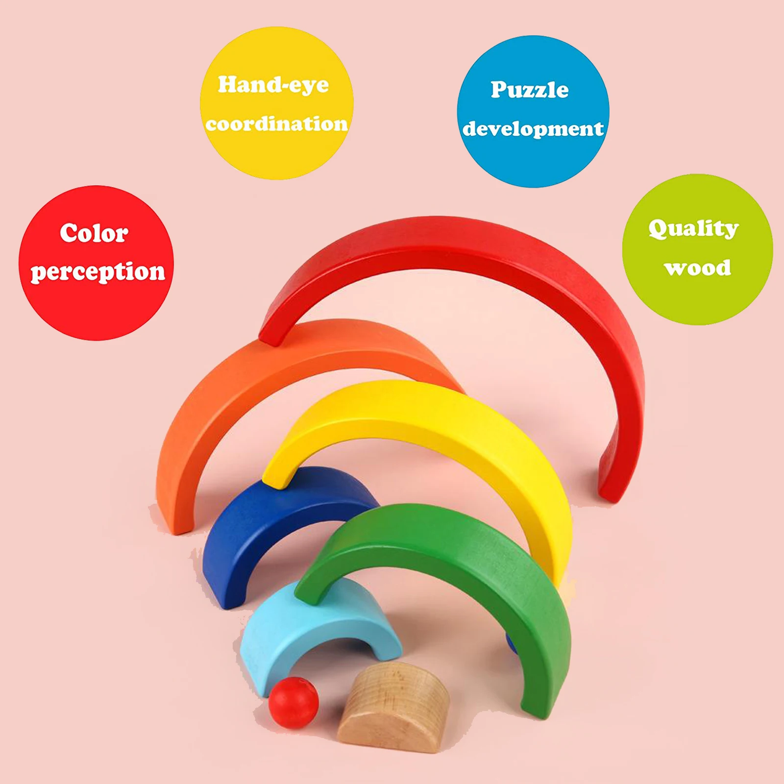 Wood Rainbow Colors Blocks Natural Building Stacking Blocks Toys Baby Toddlers Educational Kindergarten Supplies Kids Toy Gift
Wood Rainbow Colors Blocks Natural Building Stacking Blocks Toys Baby Toddlers Educational Kindergarten Supplies Kids Toy Gift