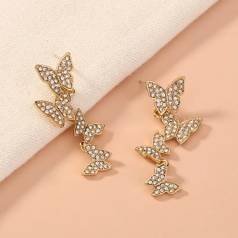 LovMi 2021 Fashion Butterfly Drop Earrings Crystal Long Golden Unusual Pendant Women's Annimal Earrings For Party Gifts Dropship
LovMi 2021 Fashion Butterfly Drop Earrings Crystal Long Golden Unusual Pendant Women's Annimal Earrings For Party Gifts Dropship