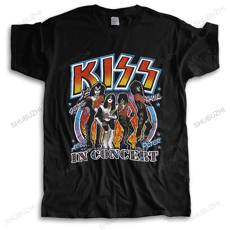 Cotton summer Vintage Tshirt Men Crew Neck funny Tops KISS IN CONCERT Bigger Size Homme brand casual T-shirt unisex teeshirt
Cotton summer Vintage Tshirt Men Crew Neck funny Tops KISS IN CONCERT Bigger Size Homme brand casual T-shirt unisex teeshirt