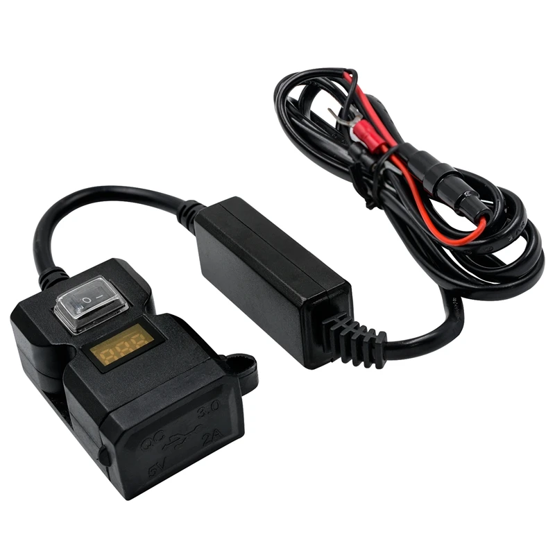 Motorcycle Dual QC 3.0 Quick Charger USB Digital Voltmeter Adapter with Switch Motorcycle Accessories
Motorcycle Dual QC 3.0 Quick Charger USB Digital Voltmeter Adapter with Switch Motorcycle Accessories