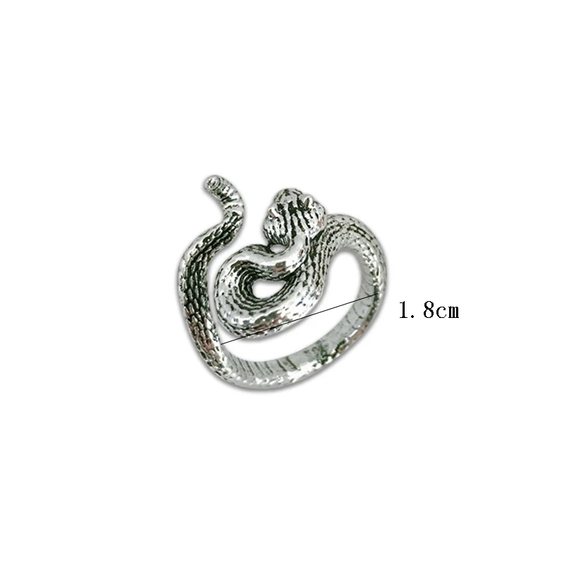 Snake Rings Retro Silver Color Metal Punk Open Adjustable Design Animal Exaggerated Finger Ring for Women Men Party Jewelry Gift
Snake Rings Retro Silver Color Metal Punk Open Adjustable Design Animal Exaggerated Finger Ring for Women Men Party Jewelry Gift