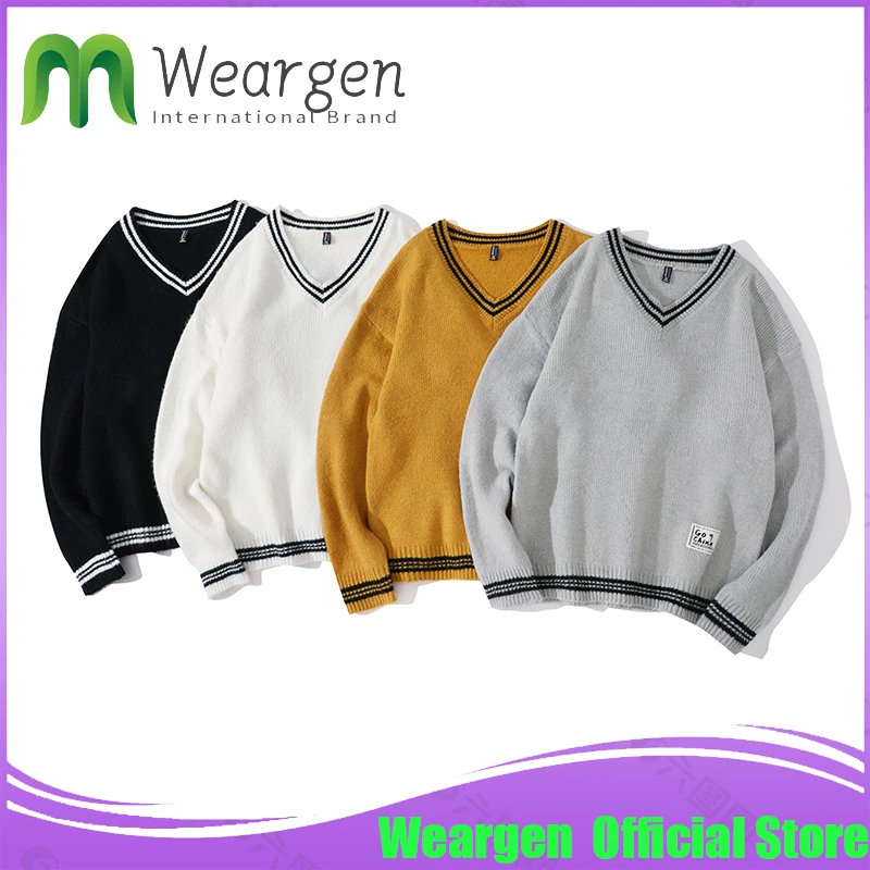 Мужской осенний Новый свитер Weargen, модный однотонный свитер с длинным рукавом, Мужская трикотажная одежда NYH125V
Мужской осенний Новый свитер Weargen, модный однотонный свитер с длинным рукавом, Мужская трикотажная одежда NYH125V