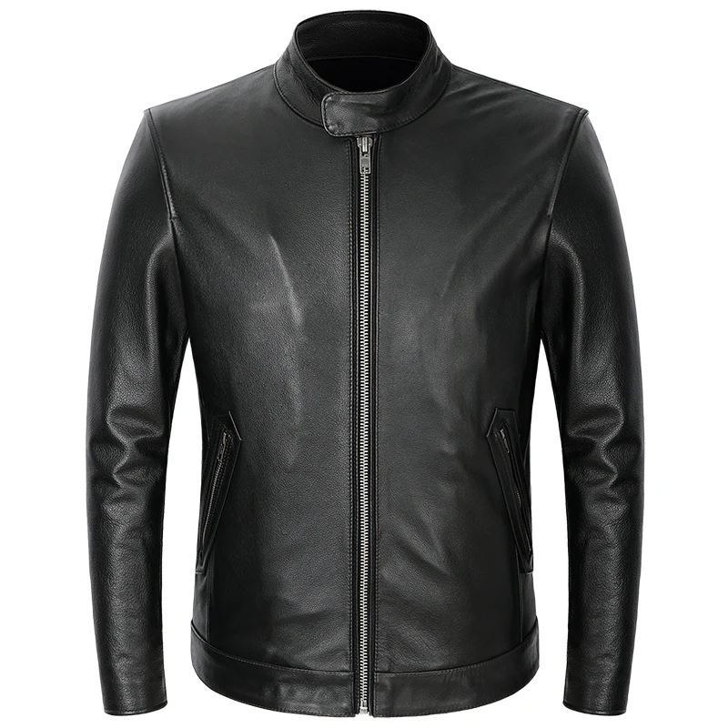 Spring And Autumn Sheepskin/Cowhide New Motorcycle Genuine Leather Slim Jacket Coat Men Fashion Biker Jacket Men's Clothes
Spring And Autumn Sheepskin/Cowhide New Motorcycle Genuine Leather Slim Jacket Coat Men Fashion Biker Jacket Men's Clothes