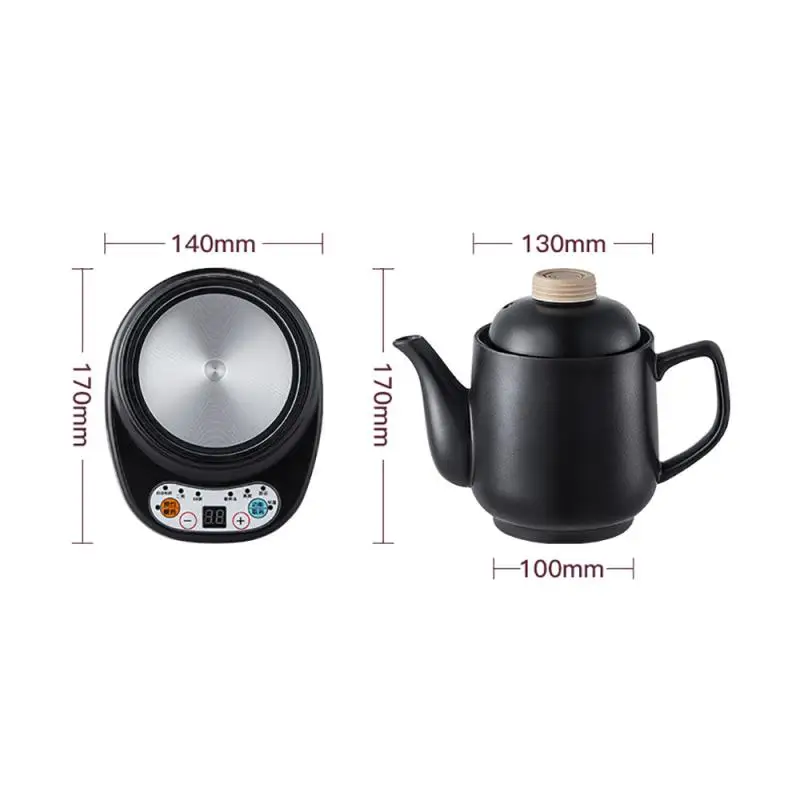 220V 1.2L Automatic Electric Water Pot Black Ceramic 450W Multifunctional Chinese Medicine Pot Household Stove Milk Health Pot
220V 1.2L Automatic Electric Water Pot Black Ceramic 450W Multifunctional Chinese Medicine Pot Household Stove Milk Health Pot