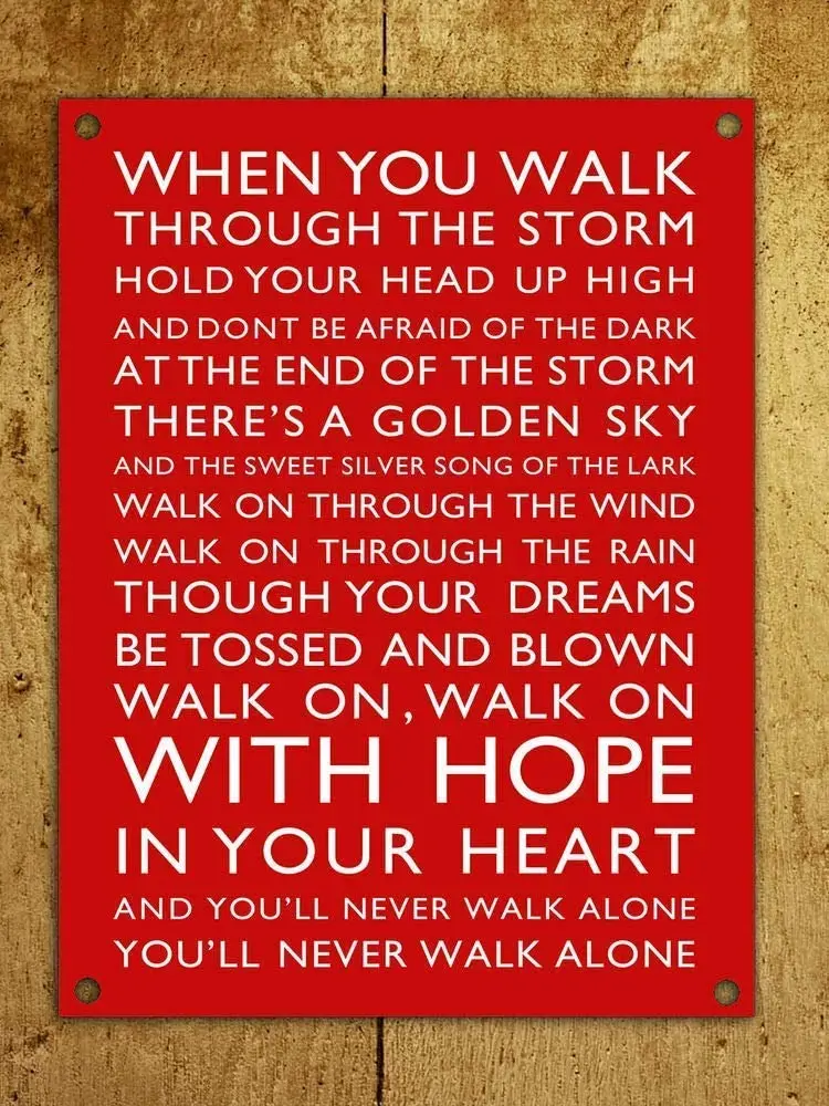 Predrilled You'll Never Walk Alone Retro Metal Tin Sign Plaque Poster Wall Decor Art Shabby Chic Gift
Predrilled You'll Never Walk Alone Retro Metal Tin Sign Plaque Poster Wall Decor Art Shabby Chic Gift