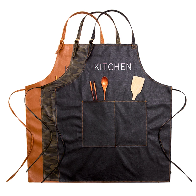PU Leather Waterproof Cooking Baking Pocket Pinafore Master Apron For Kitchen Accessories Cafe Shop House Cleaning Women Apron
PU Leather Waterproof Cooking Baking Pocket Pinafore Master Apron For Kitchen Accessories Cafe Shop House Cleaning Women Apron