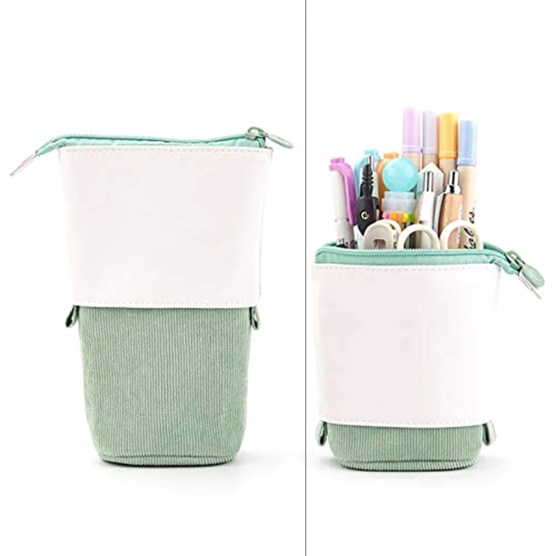 2x ANGOO Pencil Case, Vertical Transformer Bag Storage Bag, Pencil Case, Retractable Drop Down Pen Holder Green & Pink
2x ANGOO Pencil Case, Vertical Transformer Bag Storage Bag, Pencil Case, Retractable Drop Down Pen Holder Green & Pink