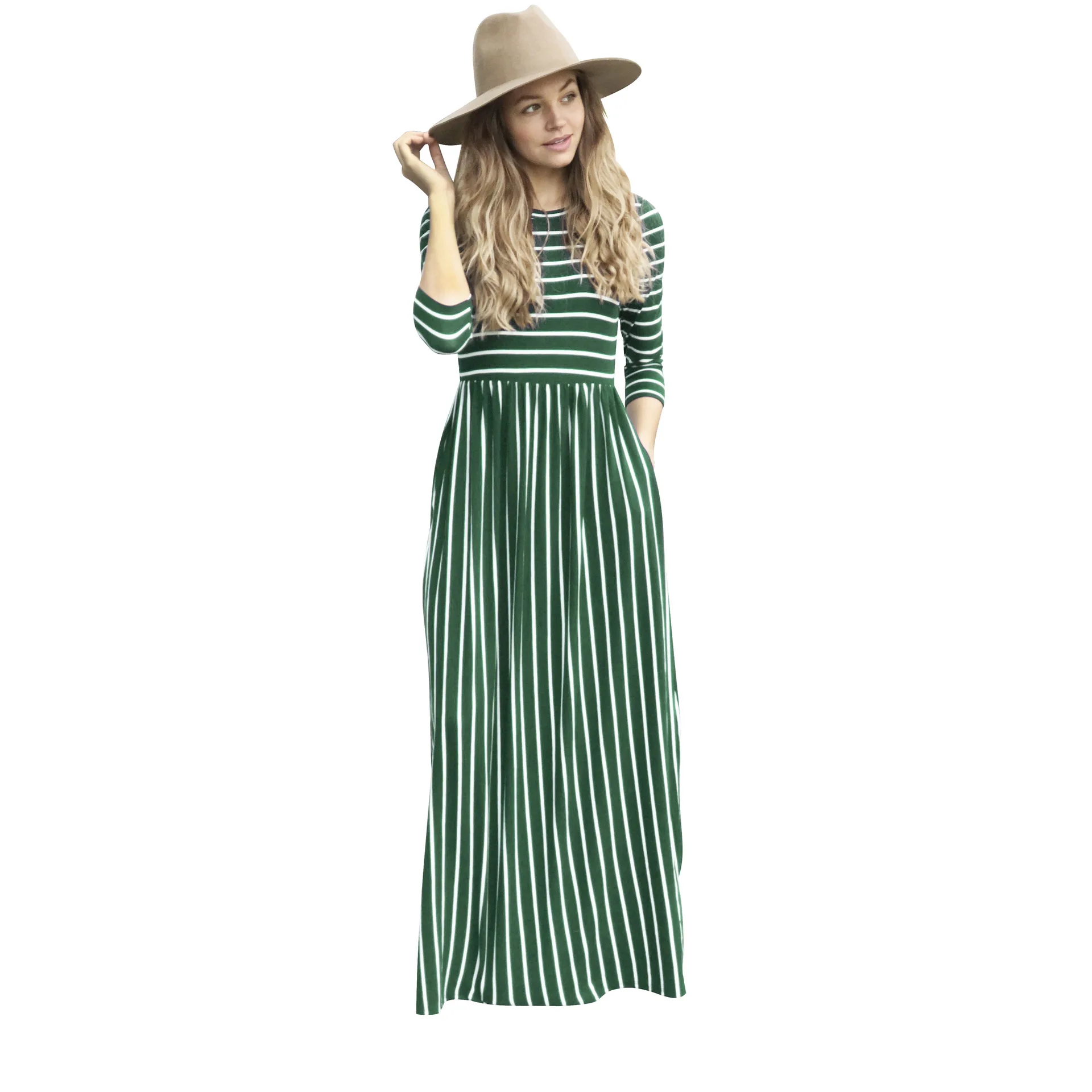 FNOCE Dress 2021 Long Dress Women's Summer with Size Printed Wear Style Sleeve Striped Three-Quarter plus Pockets Fashion
FNOCE Dress 2021 Long Dress Women's Summer with Size Printed Wear Style Sleeve Striped Three-Quarter plus Pockets Fashion