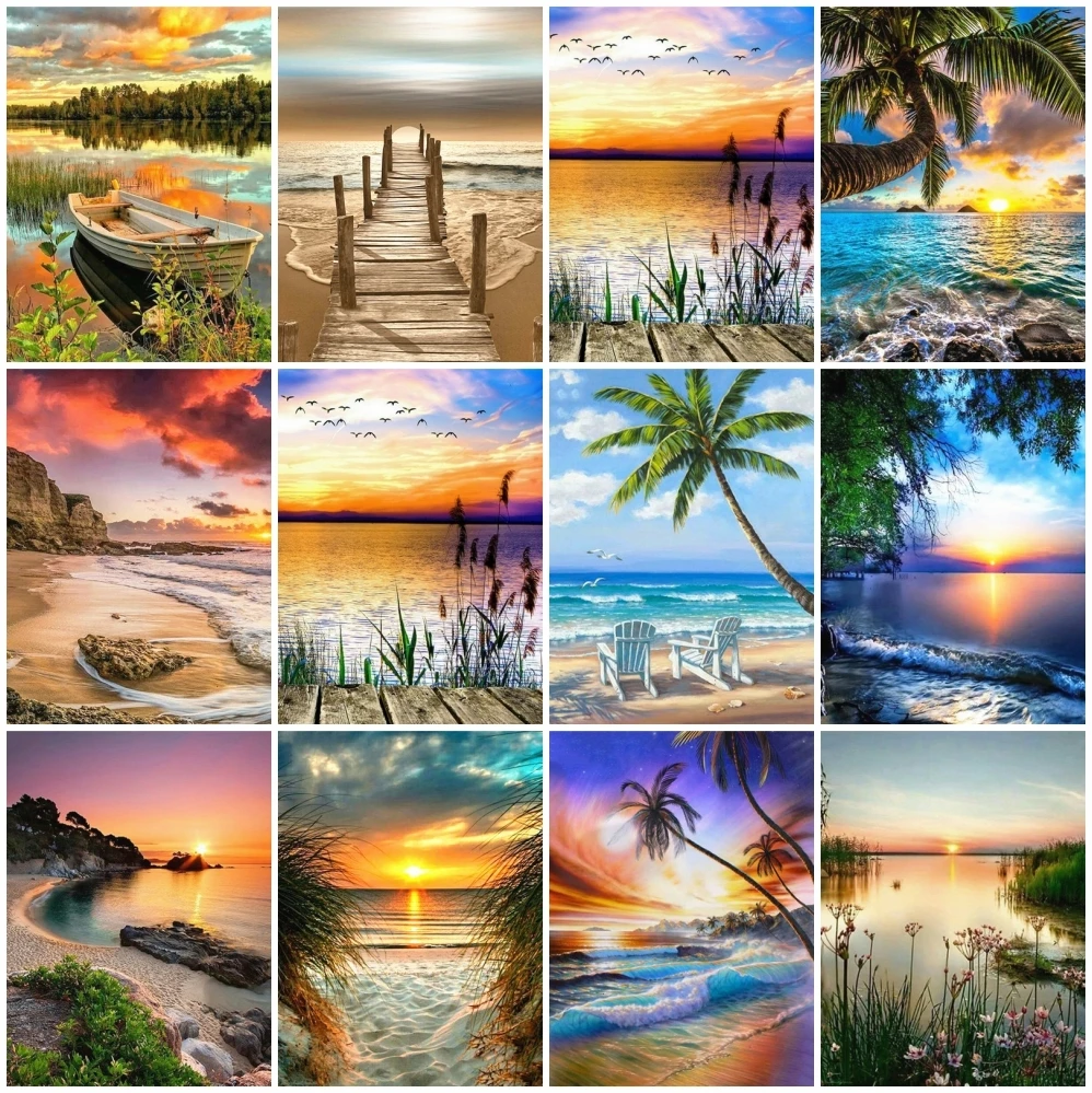 AZQSD Diy Paint By Numbers Seaside Sunset Hand Paind Kit Canvas Coloring By Numbers Landscape Wall Decor New Painter Gift
AZQSD Diy Paint By Numbers Seaside Sunset Hand Paind Kit Canvas Coloring By Numbers Landscape Wall Decor New Painter Gift