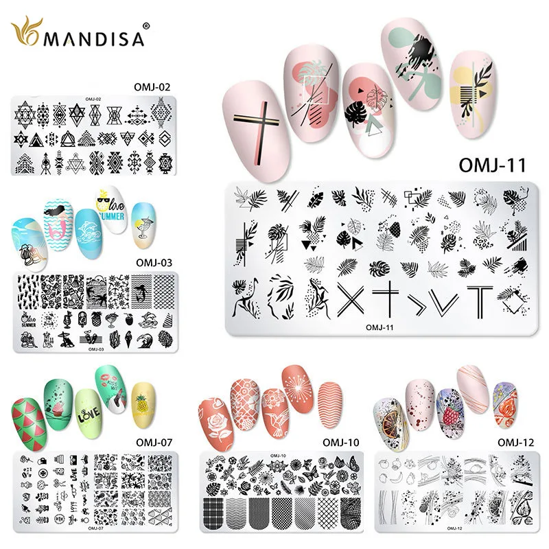 MANDISA 12*6cm Nail Art Templates Stamping Plate Design Butterfly Stainless Steel Temperature Lace Stamp Templates Plates Image
MANDISA 12*6cm Nail Art Templates Stamping Plate Design Butterfly Stainless Steel Temperature Lace Stamp Templates Plates Image