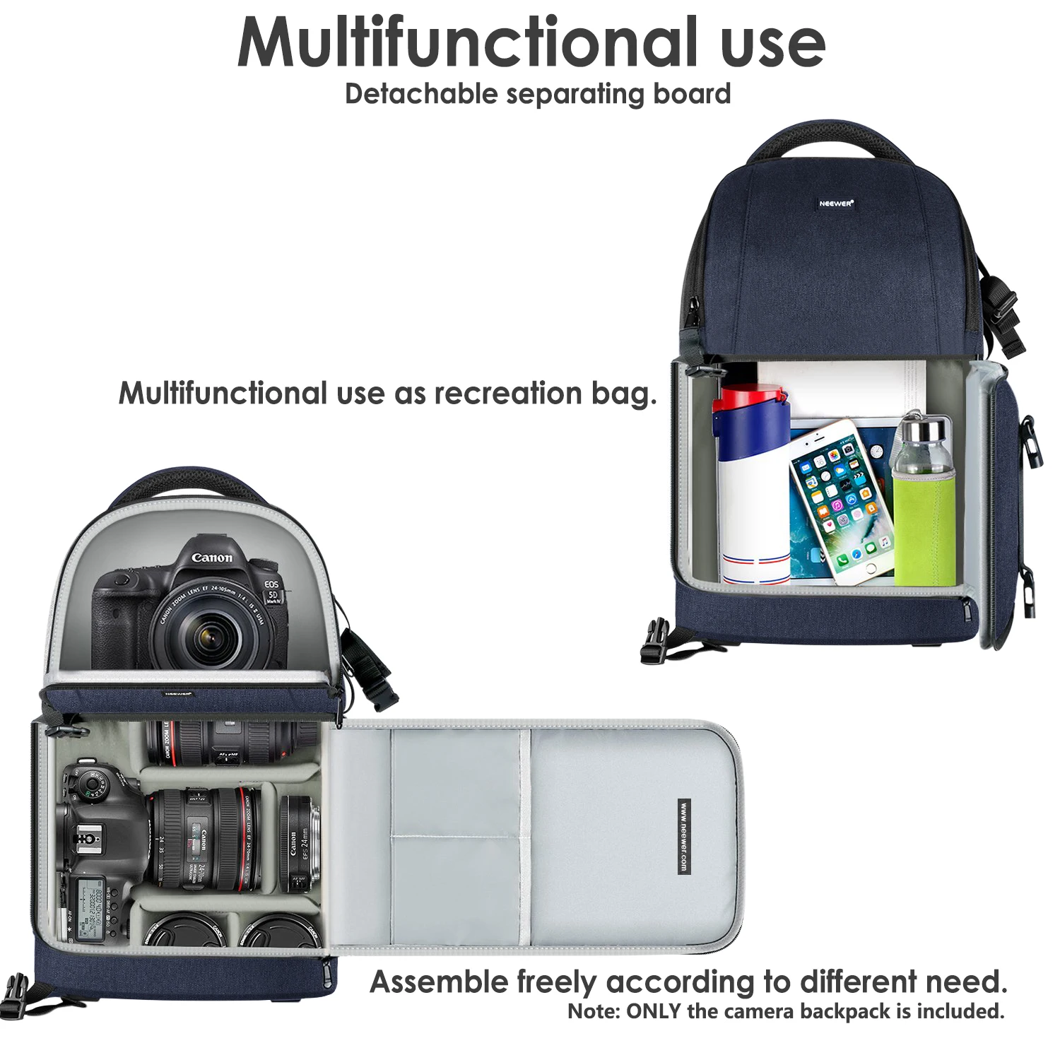 Neewer Camera DSLR Backpack Waterproof Outdoor Camera Case for Nikon Canon Sony DSLR and lens Backpack Photography
Neewer Camera DSLR Backpack Waterproof Outdoor Camera Case for Nikon Canon Sony DSLR and lens Backpack Photography
