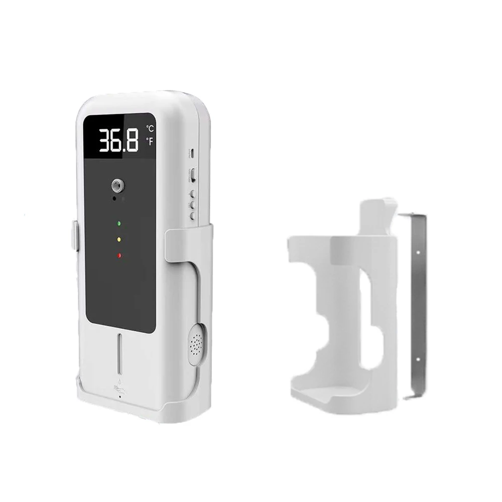 Automatic Hand Sanitizer Dispenser with Body Temperature Detection 300ml touchless floor stand alcohol dispenser
Automatic Hand Sanitizer Dispenser with Body Temperature Detection 300ml touchless floor stand alcohol dispenser