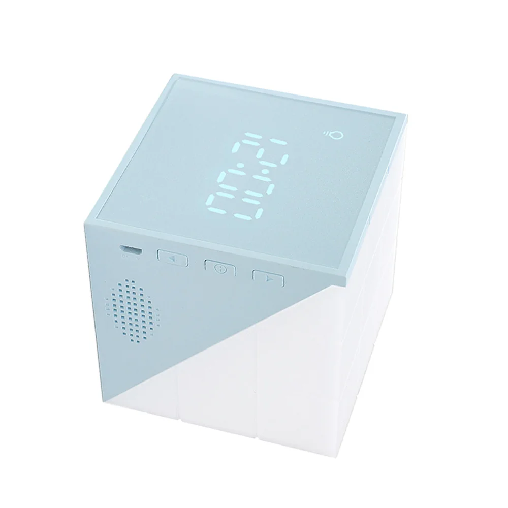 Creative Time Cube Digital Alarm Clock Led Temperature Display Usb Charging Voice Control Small Night Light
Creative Time Cube Digital Alarm Clock Led Temperature Display Usb Charging Voice Control Small Night Light