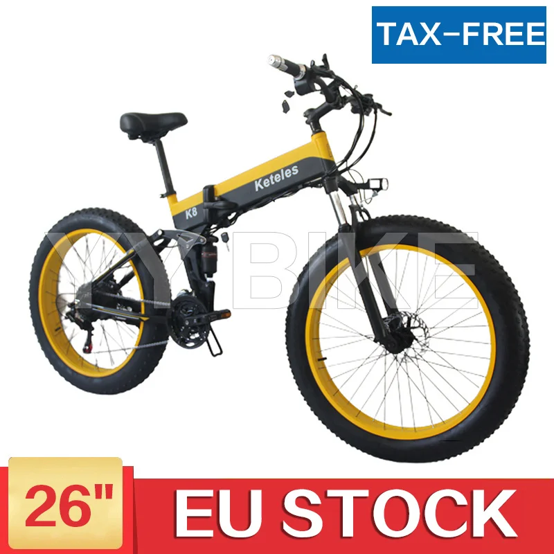 

Складной электрический велосипед Keteles K8 для взрослых, 1000 Вт, 48 В, 13 Ач, электровелосипед, колеса 26 дюймов, 21 скорость, горный велосипед, дорожн...