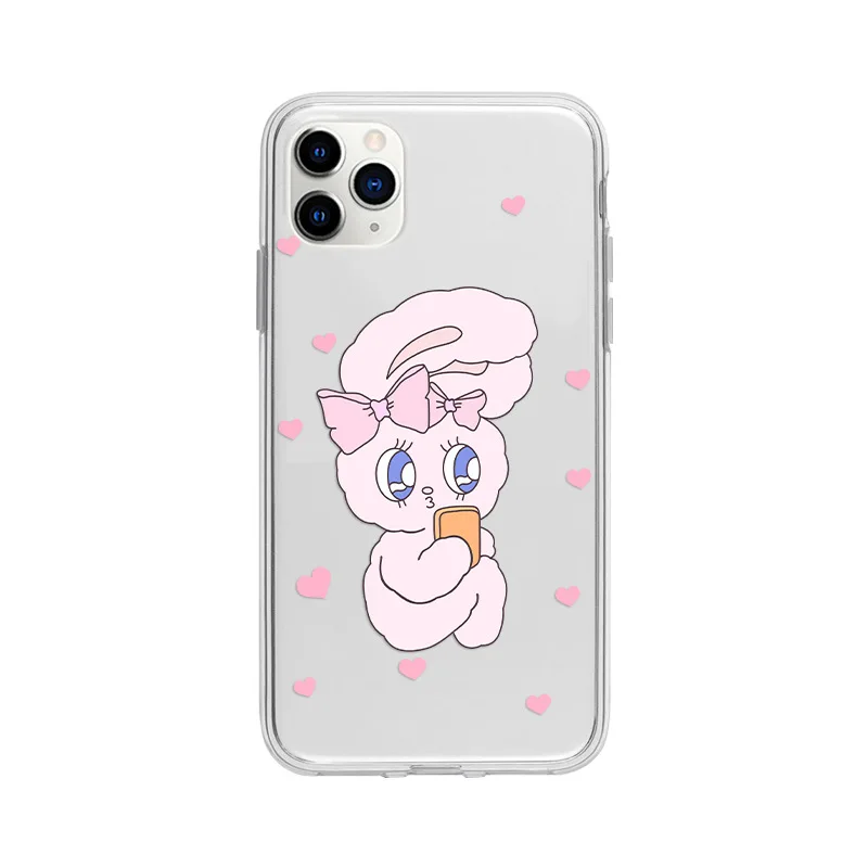 Cute rabbit Transparent Soft silicone phone case for iphone 12 11 pro Xs Max X Xr Apple phone 6s 7 8 Plus SE 2020 clear cover
Cute rabbit Transparent Soft silicone phone case for iphone 12 11 pro Xs Max X Xr Apple phone 6s 7 8 Plus SE 2020 clear cover