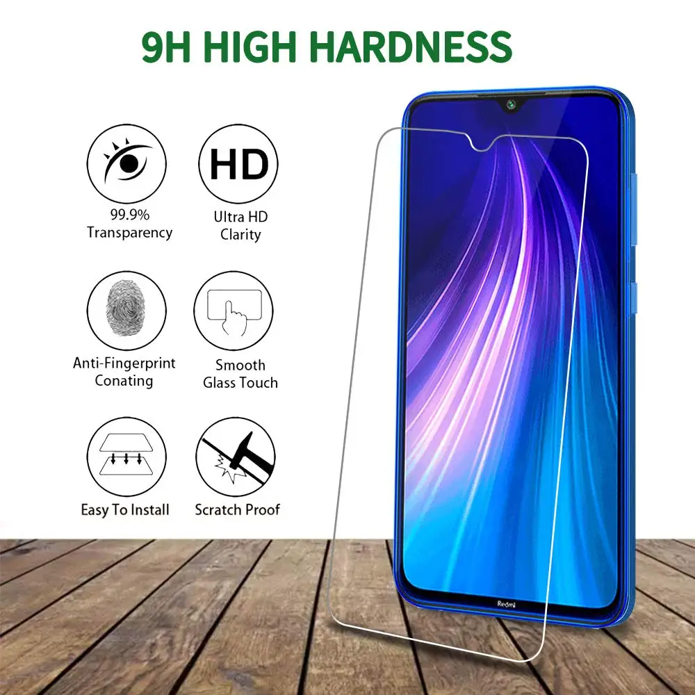 Закаленное стекло 9H HD для Xiaomi Redmi Note 8 Pro 7 6 5 5A 4X 4 3 2 Prime Plus Защитная пленка экрана