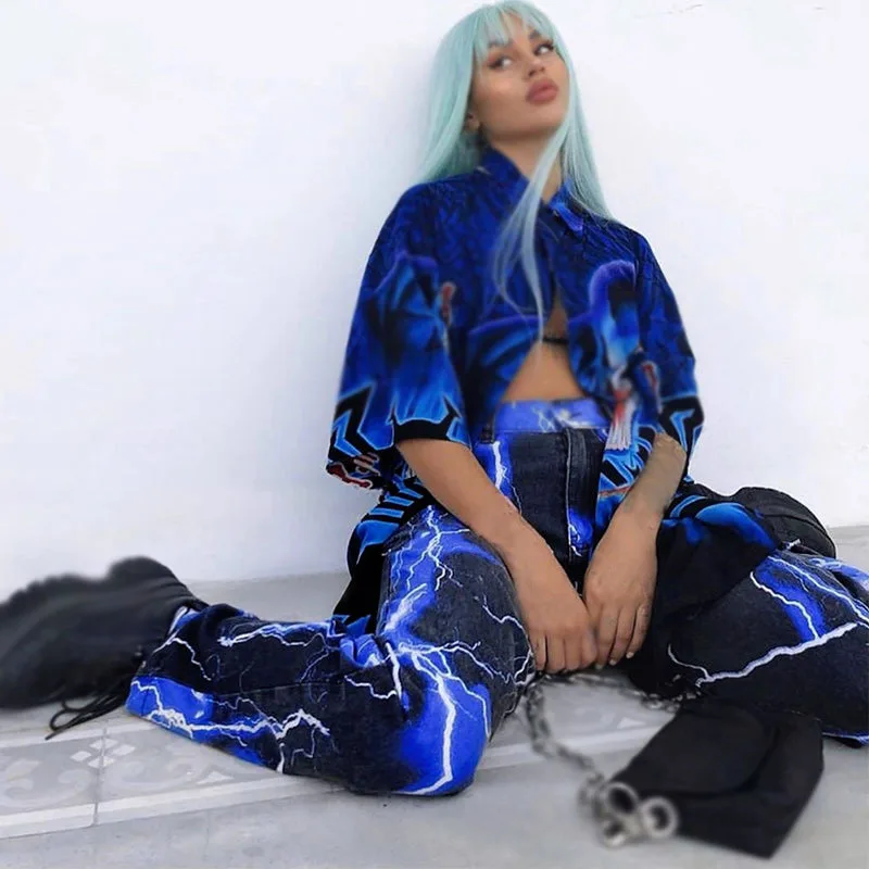 Lightning Printing Wide Leg Pants Women Harajuku High Waist Loose Streetwear Sweatpants Baggy Hip Hop Casual Jogger Trouser 2020
Lightning Printing Wide Leg Pants Women Harajuku High Waist Loose Streetwear Sweatpants Baggy Hip Hop Casual Jogger Trouser 2020