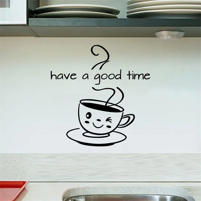 Cute cup Wall sticker living room kitchen coffee shop home decor decal have a good time stickers removable wallpaper
Cute cup Wall sticker living room kitchen coffee shop home decor decal have a good time stickers removable wallpaper