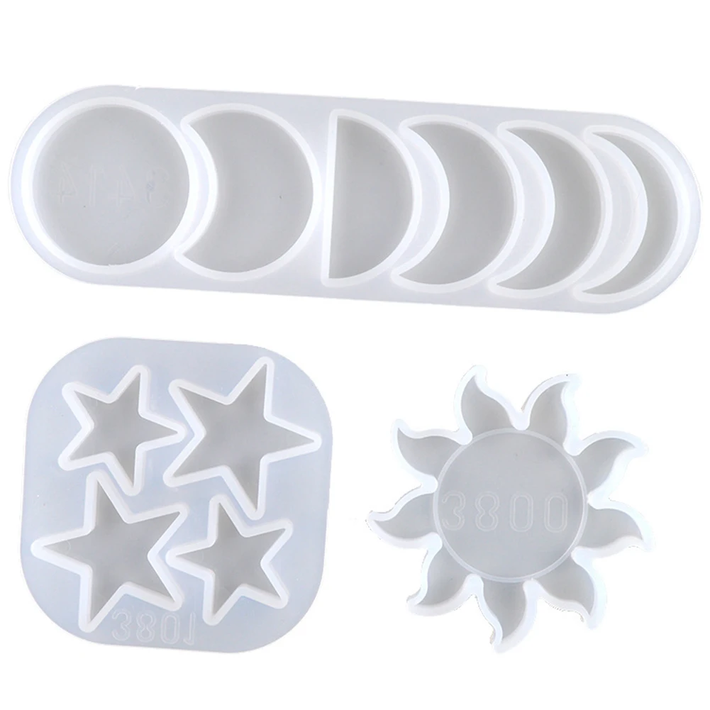 Silicone Molds Epoxy Resin Art Moon Sun Stars DIY Jewelry Craft Rrsin Casting Ornaments Making Kit Home Sewing Crafts Storage
Silicone Molds Epoxy Resin Art Moon Sun Stars DIY Jewelry Craft Rrsin Casting Ornaments Making Kit Home Sewing Crafts Storage