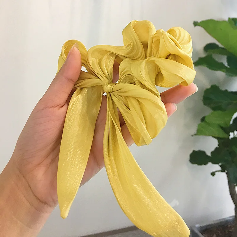 1Pcs Bright Color Scrunchies Wavy Streamers Hair Ring Knotted Bow Scrunchies Elastic Hair band for Women Girls Hair Accessories
1Pcs Bright Color Scrunchies Wavy Streamers Hair Ring Knotted Bow Scrunchies Elastic Hair band for Women Girls Hair Accessories