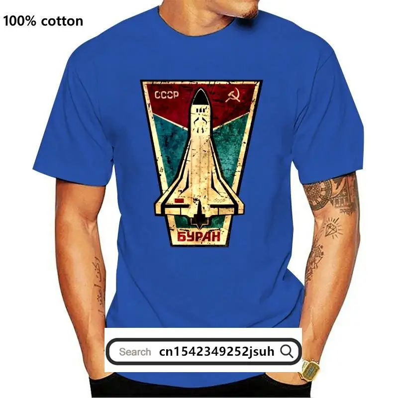 

New Soviet Space Program Buran Ussr Rocket Cccp T Shirt Comical Spring Cool Euro Size Over Size S-5XL Short Sleeve Customized Sh
