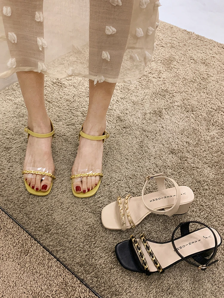 Female Sandal Black Shoes for Women 2021 Summer Buckle Strap Clear Heels Girls Beige Comfort Fashion Gladiator Block New High Sc
Female Sandal Black Shoes for Women 2021 Summer Buckle Strap Clear Heels Girls Beige Comfort Fashion Gladiator Block New High Sc