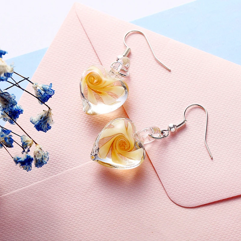 Italian Style Earrings Murano Inspired Earrings Fashion Spiral Inner Colored Glass European and American Style Love
Italian Style Earrings Murano Inspired Earrings Fashion Spiral Inner Colored Glass European and American Style Love