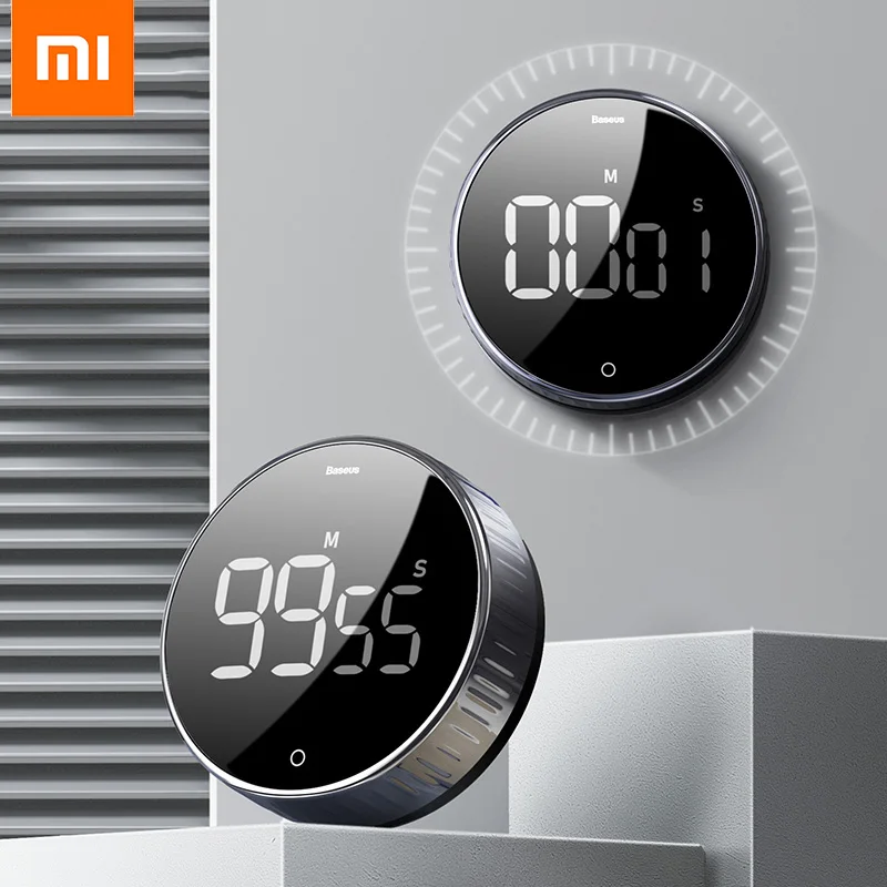 Xiaomi Magnetic Kitchen Timer Digital Manual Countdown Alarm Clock Mechanical Cooking Shower Study Stopwatch | Электроника