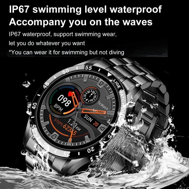 LIGE 2021 New Smart Watch Men Full Touch Screen Sports Fitness Watch IP68 Waterproof Bluetooth For Android ios smartwatch Mens
LIGE 2021 New Smart Watch Men Full Touch Screen Sports Fitness Watch IP68 Waterproof Bluetooth For Android ios smartwatch Mens
