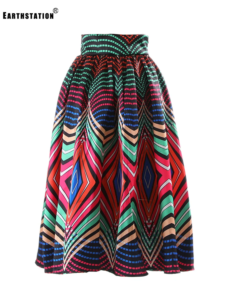 Retro color geometric print pattern high waist skirt women's autumn new fashion loose fluffy tutu skirt free shipping
Retro color geometric print pattern high waist skirt women's autumn new fashion loose fluffy tutu skirt free shipping