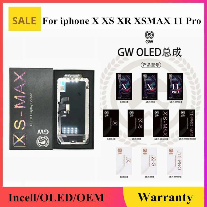 GW OLED LCD Pantalla Display For iphoneX XS XR XSMAX Screen LCD Display Touch Screen Digitizer Assembly For iPhone12 12 Pro max
GW OLED LCD Pantalla Display For iphoneX XS XR XSMAX Screen LCD Display Touch Screen Digitizer Assembly For iPhone12 12 Pro max