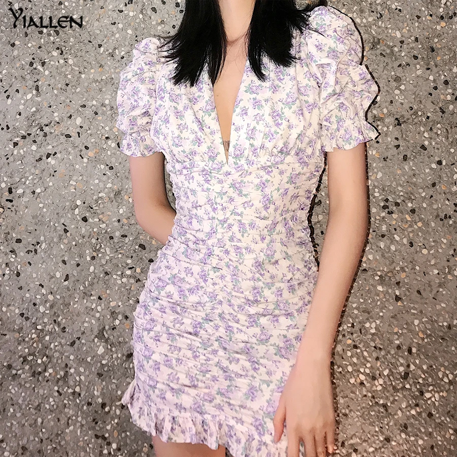 Yiallen Fashion Elegant Print Boho Floral Office Lady Street Puff Sleeve V Neck Slim Women Dress Summer Club Party Beach Dresses
Yiallen Fashion Elegant Print Boho Floral Office Lady Street Puff Sleeve V Neck Slim Women Dress Summer Club Party Beach Dresses