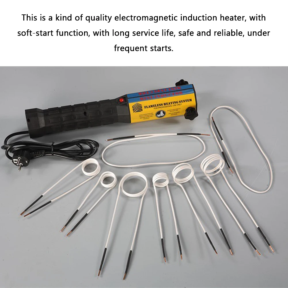 1000W Mini Electromagnetic Induction Heater 800 High Temperature Handheld Heating Device for Remove Rust Bolt Screws Induction
1000W Mini Electromagnetic Induction Heater 800 High Temperature Handheld Heating Device for Remove Rust Bolt Screws Induction