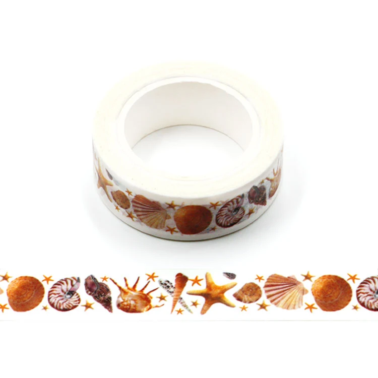 1PC 15MM*10M Shell Stars Designs Wide Washi Tape Scrapbooking Japanese Album DIY Decorative Paper Tape
1PC 15MM*10M Shell Stars Designs Wide Washi Tape Scrapbooking Japanese Album DIY Decorative Paper Tape