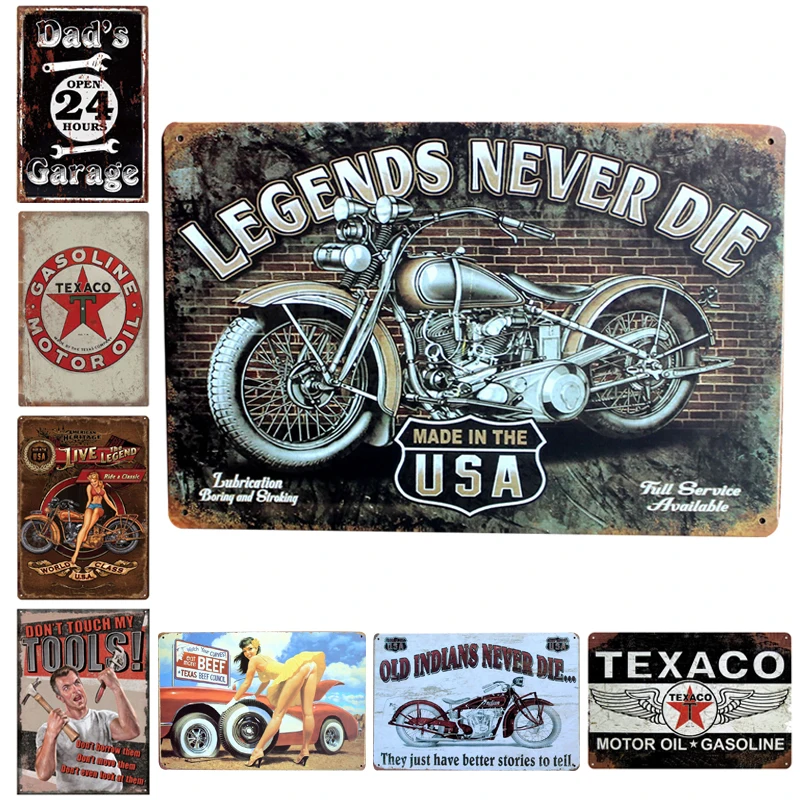 Garage Vintage Decor Tin Sign Metal Wall Art Decor Retro Motorcycle Decorative Iron Painting Plaques Sign Metal Poster Plates
Garage Vintage Decor Tin Sign Metal Wall Art Decor Retro Motorcycle Decorative Iron Painting Plaques Sign Metal Poster Plates