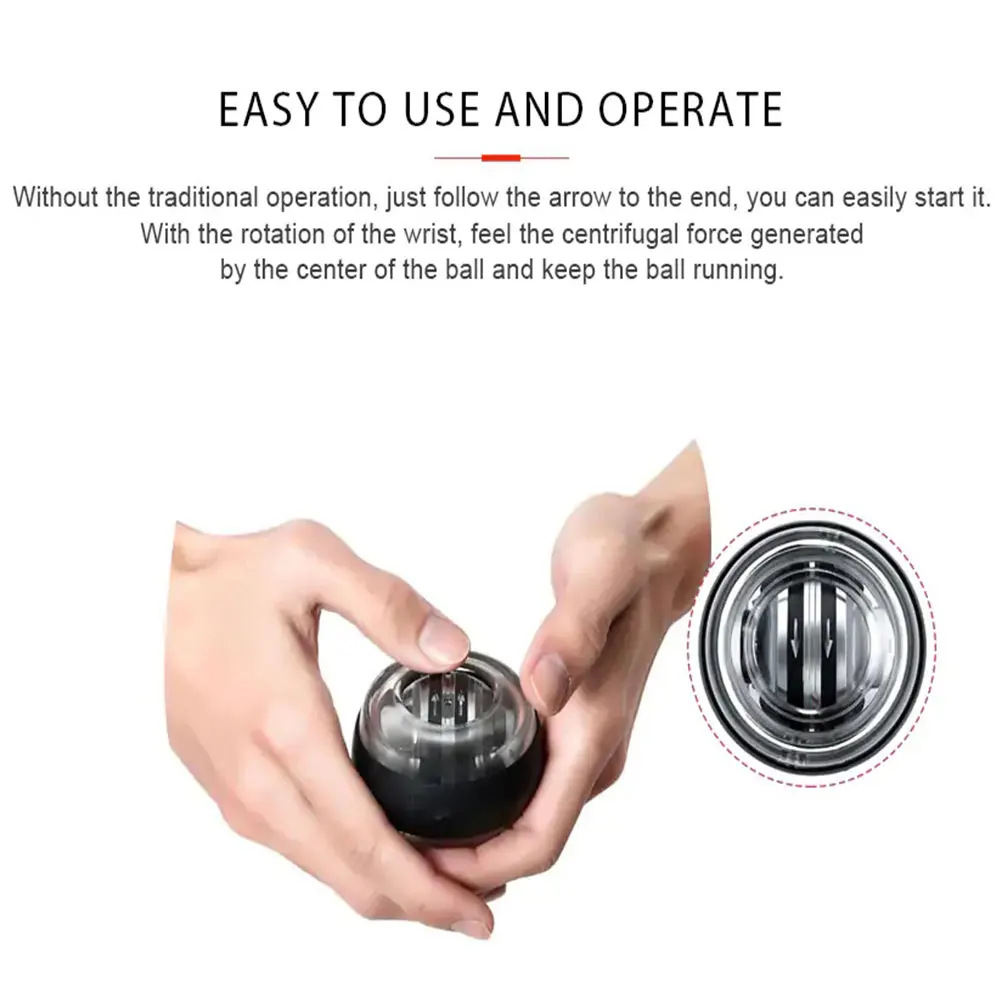 Fitness Training Power Gyro Wrist Ball Finger Grip Self-starting Arm Force Trainer Relieve Pressure Colorlight Wrist Strengthen
Fitness Training Power Gyro Wrist Ball Finger Grip Self-starting Arm Force Trainer Relieve Pressure Colorlight Wrist Strengthen