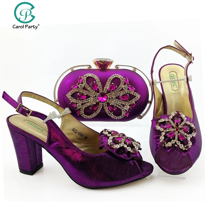 2020 Purple Color Italian Design Shoes and Bags To Match Set African Women Wedding Shoes and Bags Sets with Crystal
2020 Purple Color Italian Design Shoes and Bags To Match Set African Women Wedding Shoes and Bags Sets with Crystal