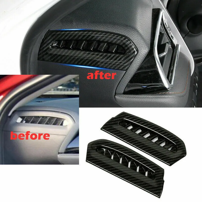 2PCS Car Side Console Air Vent Outlet Trim Carbon Fiber Style Side Console Air Vent Outlet Trim For Toyota Camry 2018-2021
2PCS Car Side Console Air Vent Outlet Trim Carbon Fiber Style Side Console Air Vent Outlet Trim For Toyota Camry 2018-2021