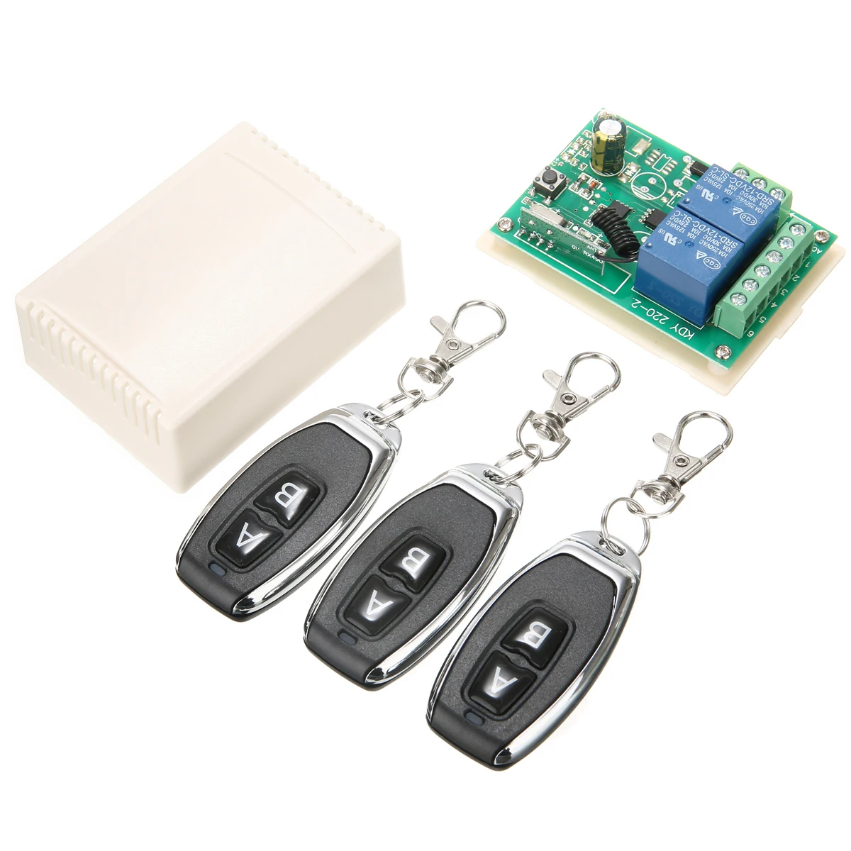 3 шт. 433 МГц RF пульт Управление; Черный 2 каналов пульт управления Управление переключатель передатчик + приемник набор для двери гаража
3 шт. 433 МГц RF пульт Управление; Черный 2 каналов пульт управления Управление переключатель передатчик + приемник набор для двери гаража
