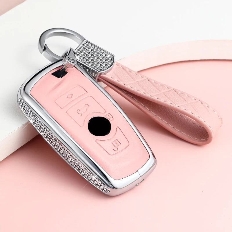 Leather Crystal Diamond Car Key Cover Case Chain For BMW 1 3 5 Series X1 X3 X5 F30 G20 F10 F20 G30 F15 F16 for Girls Women Gift
Leather Crystal Diamond Car Key Cover Case Chain For BMW 1 3 5 Series X1 X3 X5 F30 G20 F10 F20 G30 F15 F16 for Girls Women Gift