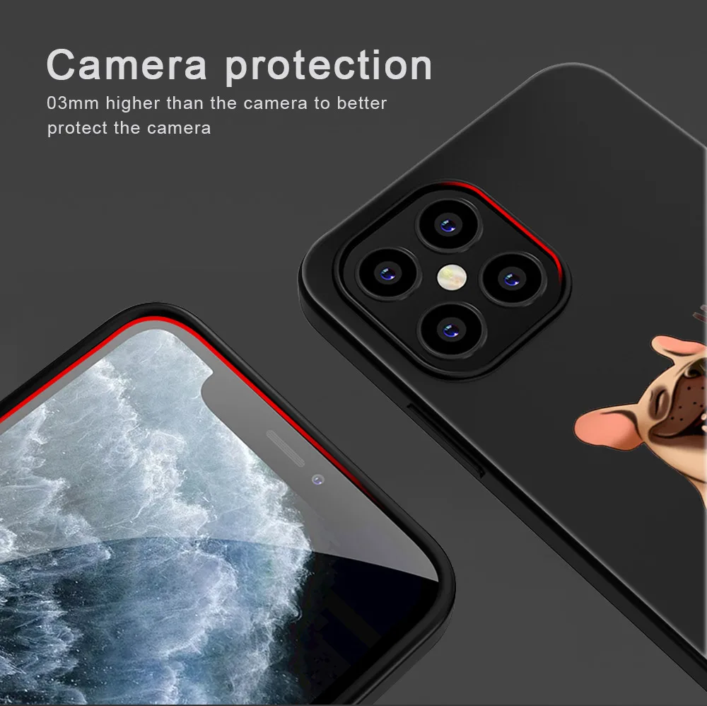 Cute Dog Pug Phone Case For iPhone 11 12 Pro Max mini XR X XS Max 7 8 6S Plus SE 2020 Phone Cases Soft TPU Black Cover Coque 
Cute Dog Pug Phone Case For iPhone 11 12 Pro Max mini XR X XS Max 7 8 6S Plus SE 2020 Phone Cases Soft TPU Black Cover Coque