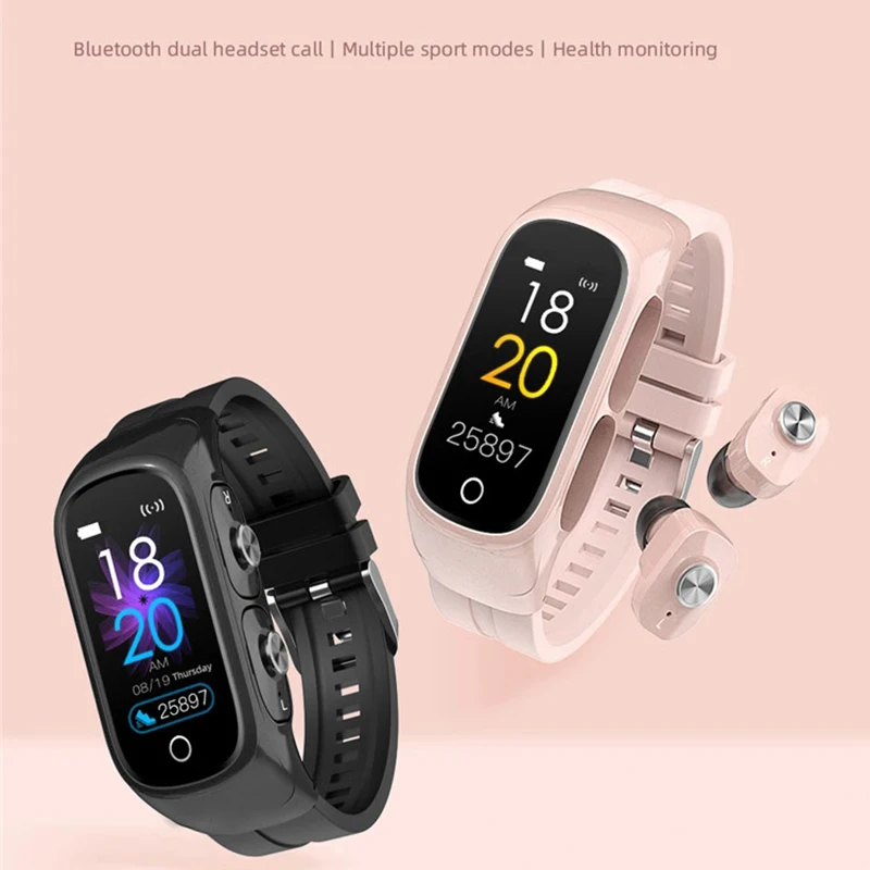 Smart Bracelet with Wireless Bluetooth Earphone 2 In 1 TWS Bluetooth 5.0 Headset Heart Rate Blood Pressure Fitness Smart Band
Smart Bracelet with Wireless Bluetooth Earphone 2 In 1 TWS Bluetooth 5.0 Headset Heart Rate Blood Pressure Fitness Smart Band