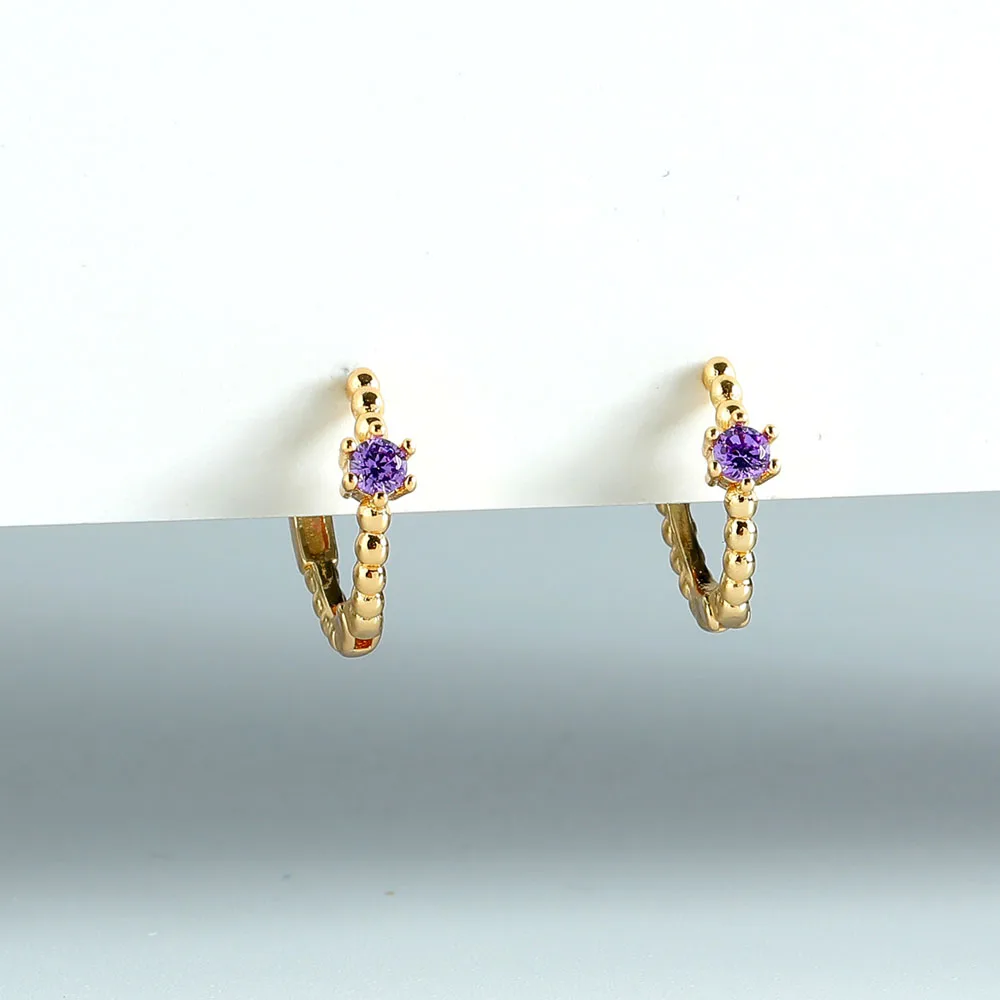 2021 Summer Women's Ear Jewelry Copper Small Hoop Earrings New Fashion Purple Black Mini Hoops 
2021 Summer Women's Ear Jewelry Copper Small Hoop Earrings New Fashion Purple Black Mini Hoops
