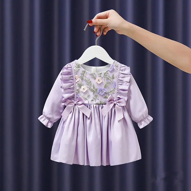 Autumn Girls Clothes Embroidery Kids Birthday Party Princess Dress Ball Gown Elegant Dress Purple 0-4Y
Autumn Girls Clothes Embroidery Kids Birthday Party Princess Dress Ball Gown Elegant Dress Purple 0-4Y