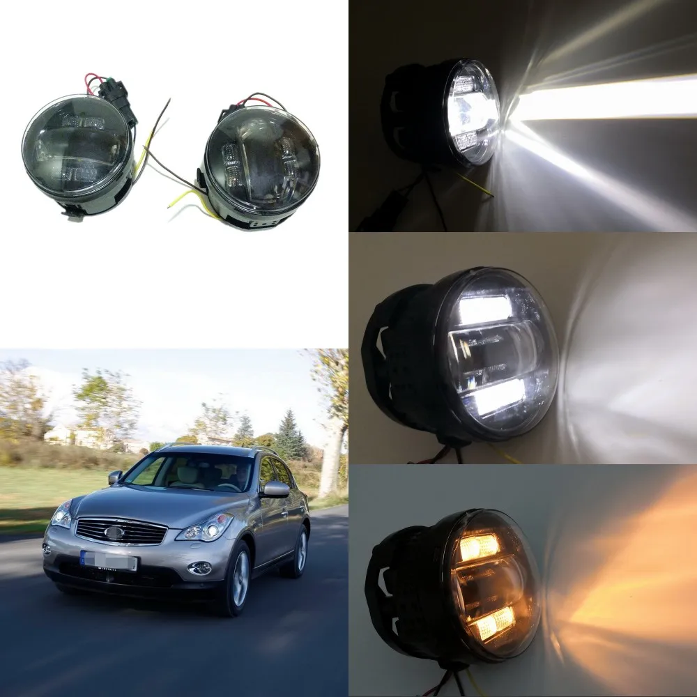 July King 6000k 3000LM LED Fog Lamp Case for Infiniti EX30d EX35 EX37 2008-13, 20W Lens Fog Lamp +6W DRL+ 4W Yellow Turn Signals
July King 6000k 3000LM LED Fog Lamp Case for Infiniti EX30d EX35 EX37 2008-13, 20W Lens Fog Lamp +6W DRL+ 4W Yellow Turn Signals