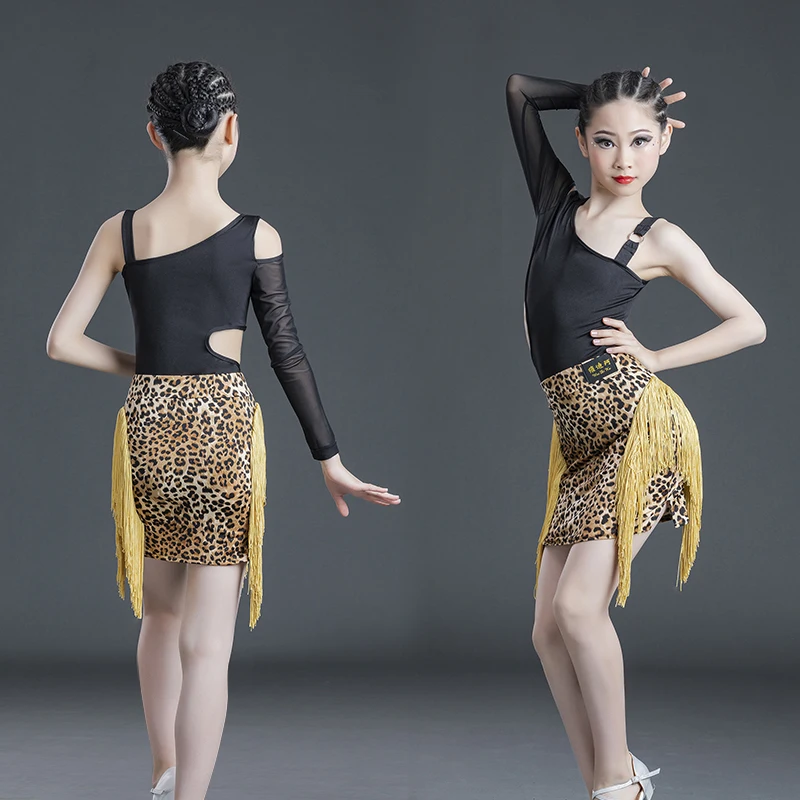 Girls Latin Dance Dress New Practice Clothes Children Spring Summer Professional Split Set Leopard Print Competition Dance Dress
Girls Latin Dance Dress New Practice Clothes Children Spring Summer Professional Split Set Leopard Print Competition Dance Dress