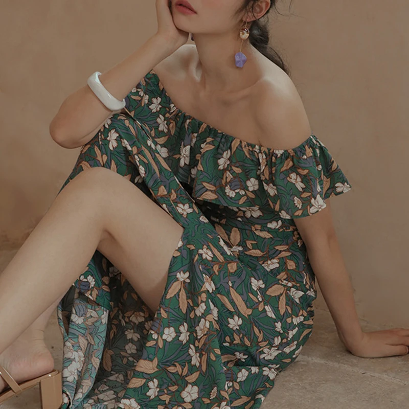 XIZIHUPAN Vintage Floral Print Dress For Women Slash Neck Short Sleeve High Waist Side Split Dresses Female 2021 Spring Tide New
XIZIHUPAN Vintage Floral Print Dress For Women Slash Neck Short Sleeve High Waist Side Split Dresses Female 2021 Spring Tide New