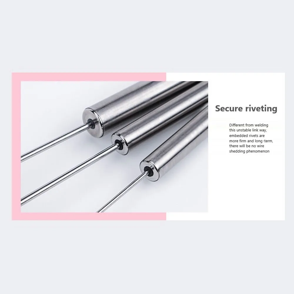 Stainless steel semi-automatic eggbeater manual press eggbeater cream blender baking tool
Stainless steel semi-automatic eggbeater manual press eggbeater cream blender baking tool