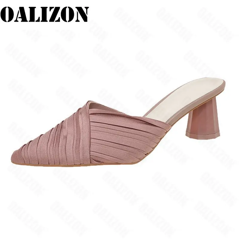 Fashion Lady Women Summer Pointed Toe Sandals Plicated Slippers Shoes Woman Pumps Slippers Mid Chunky Heel Sandals Zapatos Shoes
Fashion Lady Women Summer Pointed Toe Sandals Plicated Slippers Shoes Woman Pumps Slippers Mid Chunky Heel Sandals Zapatos Shoes